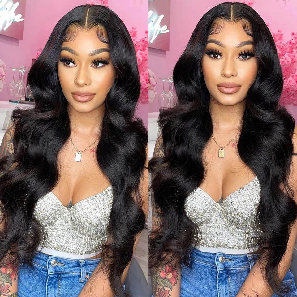 

Body Wave Lace Front Wig 13x4 HD Lace Frontal Wig For Women Pre Plucked 4x4 Lace Closure Peruvian Lace Front Human Hair Wigs