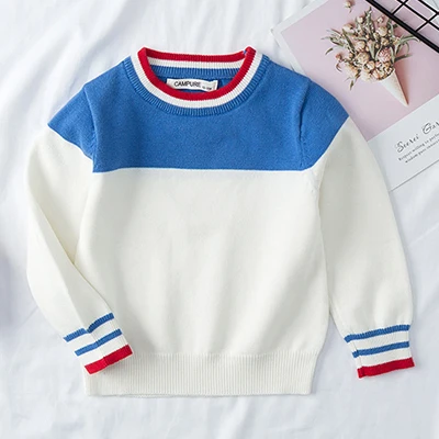 19037 Blue Свитер для маленьких мальчиков и девочек; осенне-весенняя одежда для детей с изображением кактуса; трикотажный пуловер для мальчиков; вязаный свитер; детская одежда - Цвет: 19037 Blue