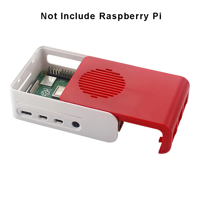 Чехол для Raspberry Pi 4 Model B ABS + RGB вентилятор светодиодный теплоотвод адаптер питания 5