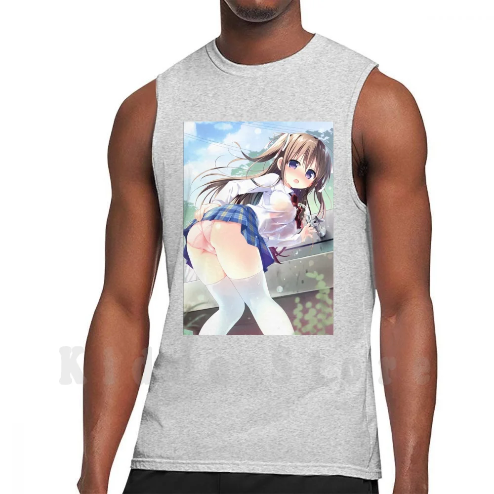 

Аниме Ecchi #1 майки жилет 100% хлопок Аниме Девушки манга Ecchi сексуальный