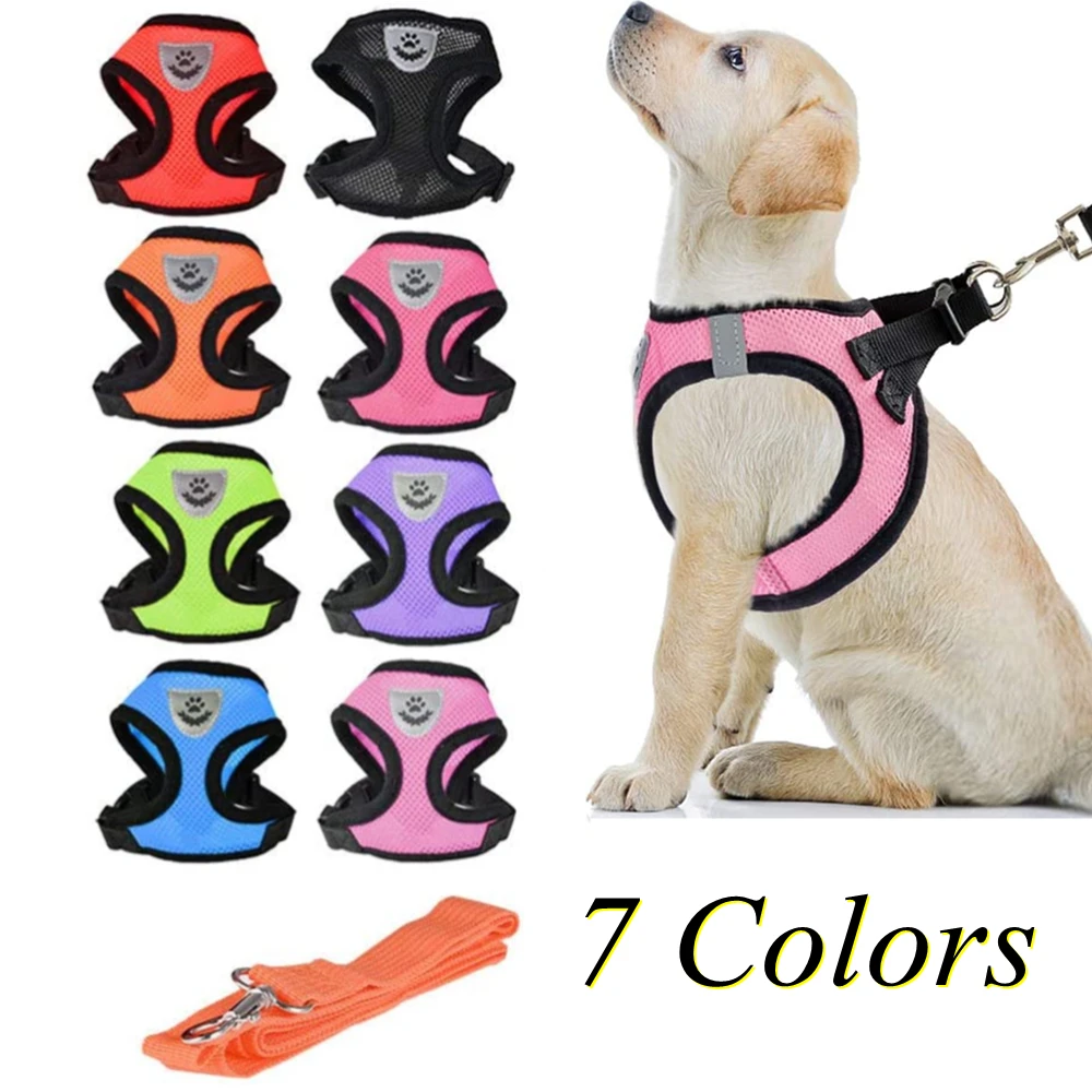 

Nylon Mesh Cat Harness And Leash Breathable Kitten Cats Harnesses Small Dog Puppy Harness For French Bulldog Chihuahua Pug