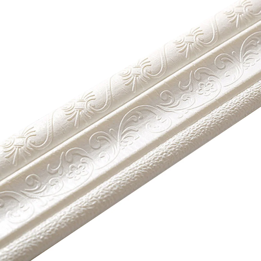 

3D Foam Wall Waist Line 230cm Decor Wall Sticker Waterproof Self-adhesive Border Top Corner Line DIY Wall Edge Strip