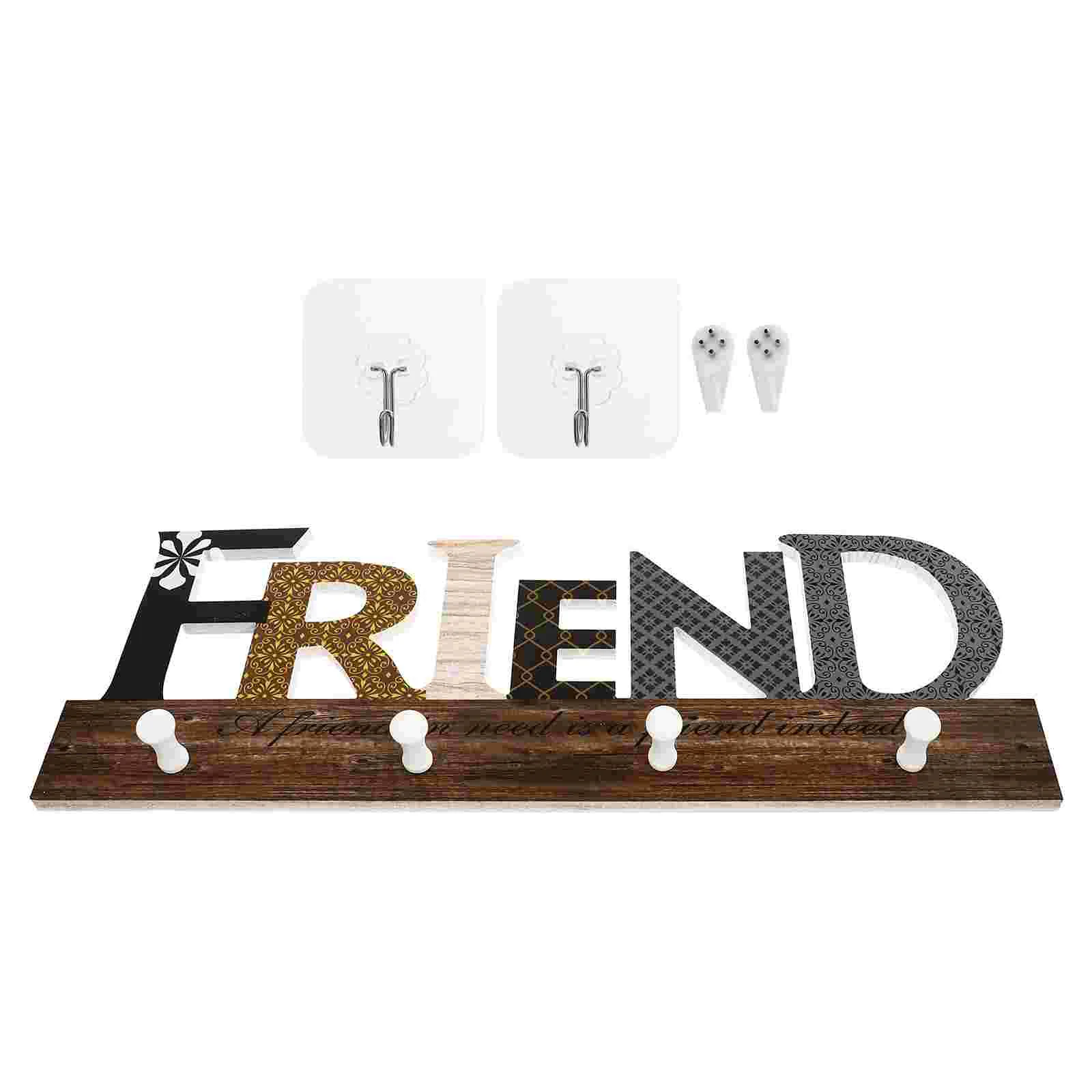 

1pc Wooden Clothes Bag Hat Hooks Wall Storage Hangers Home Key Hangers