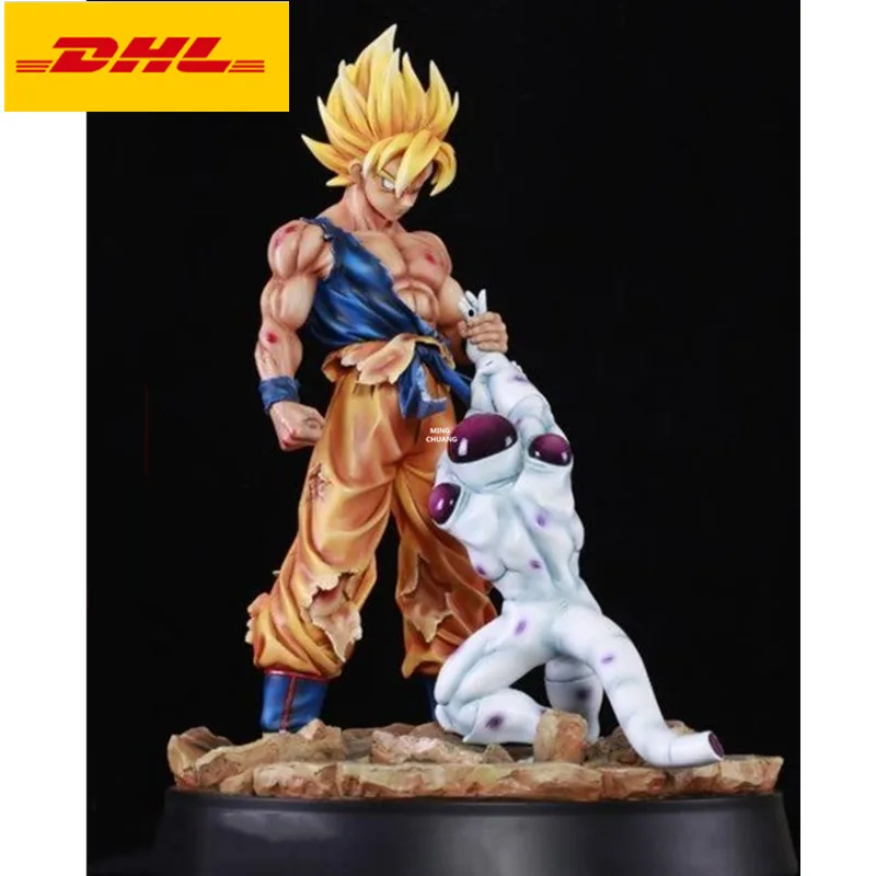 1" аниме Dragon Ball Z статуя Сон Гоку против Frieza бюст сцена полная длина портрет Kakarotto анимационная фигурка GK игрушечная коробка 41 см V337