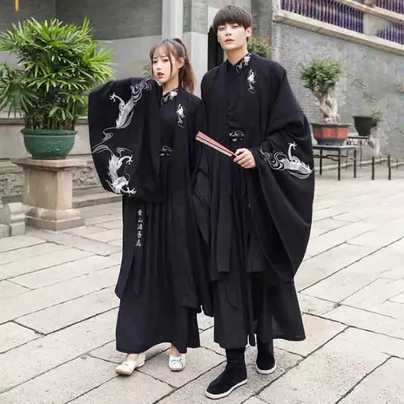 Фото Взрослые Пары черная кожа традиционное китайское нарядное платье парные мужские