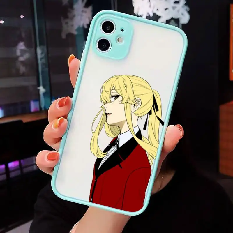 

Kakegurui Phone Case Matte Transparent for iPhone 7 8 11 12 s mini pro X XS XR MAX Plus cover funda