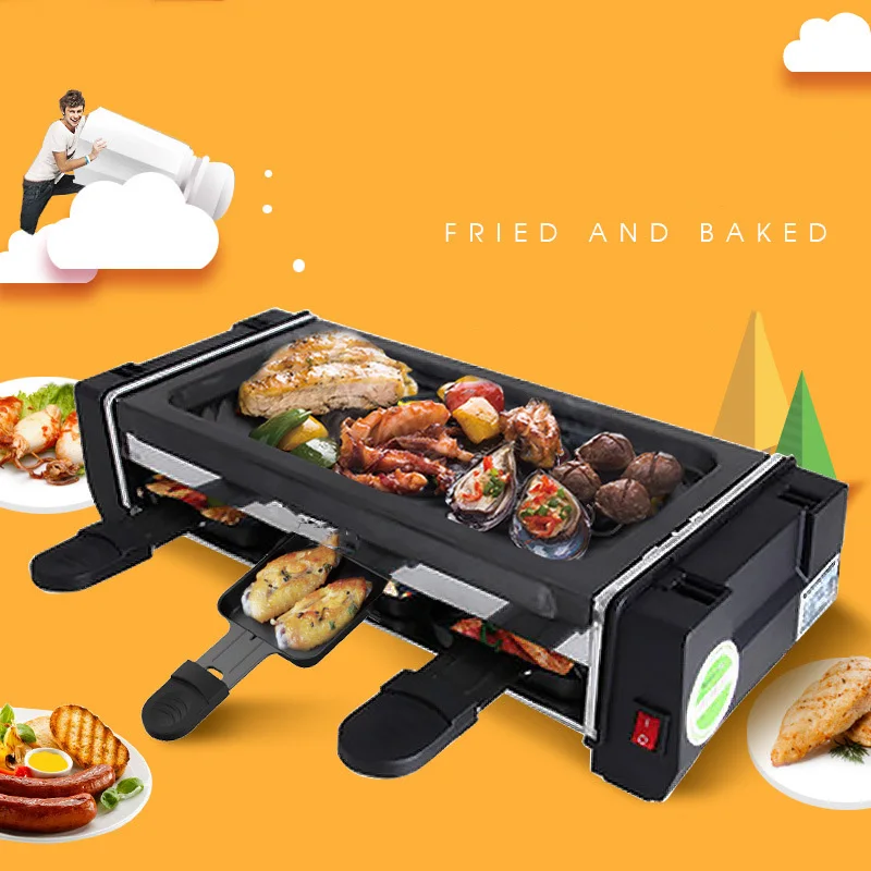 Электрический гриль для барбекю 220 В 500 Вт электрические духовые шкафы бездымные