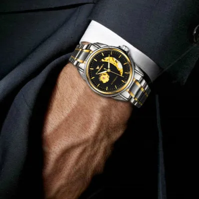 Роскошные золотые часы мужские спортивные военные скелетные наручные часы автоматические механические часы со стальным ремешком relogio masculino