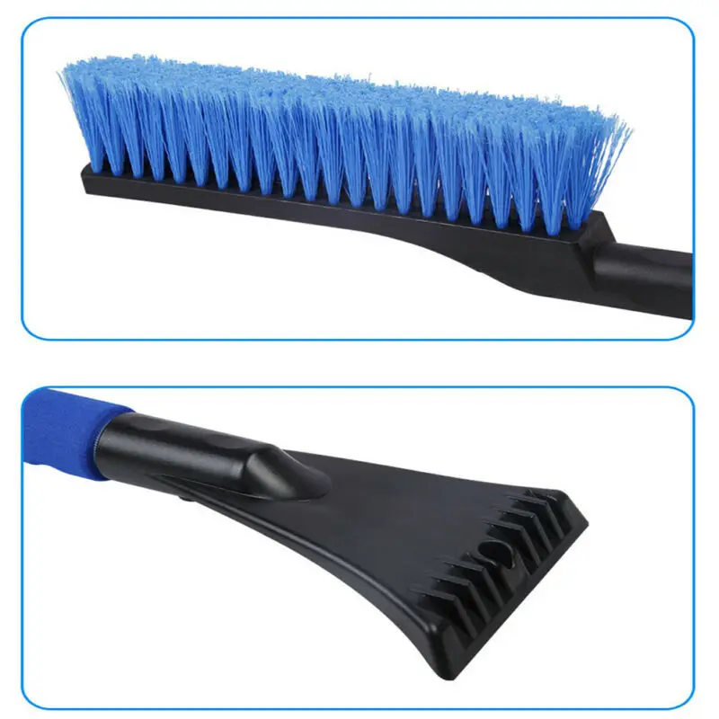 Выдвижная щетка для снега 2 в 1 лопатка размораживания Удлиняемая со скребком