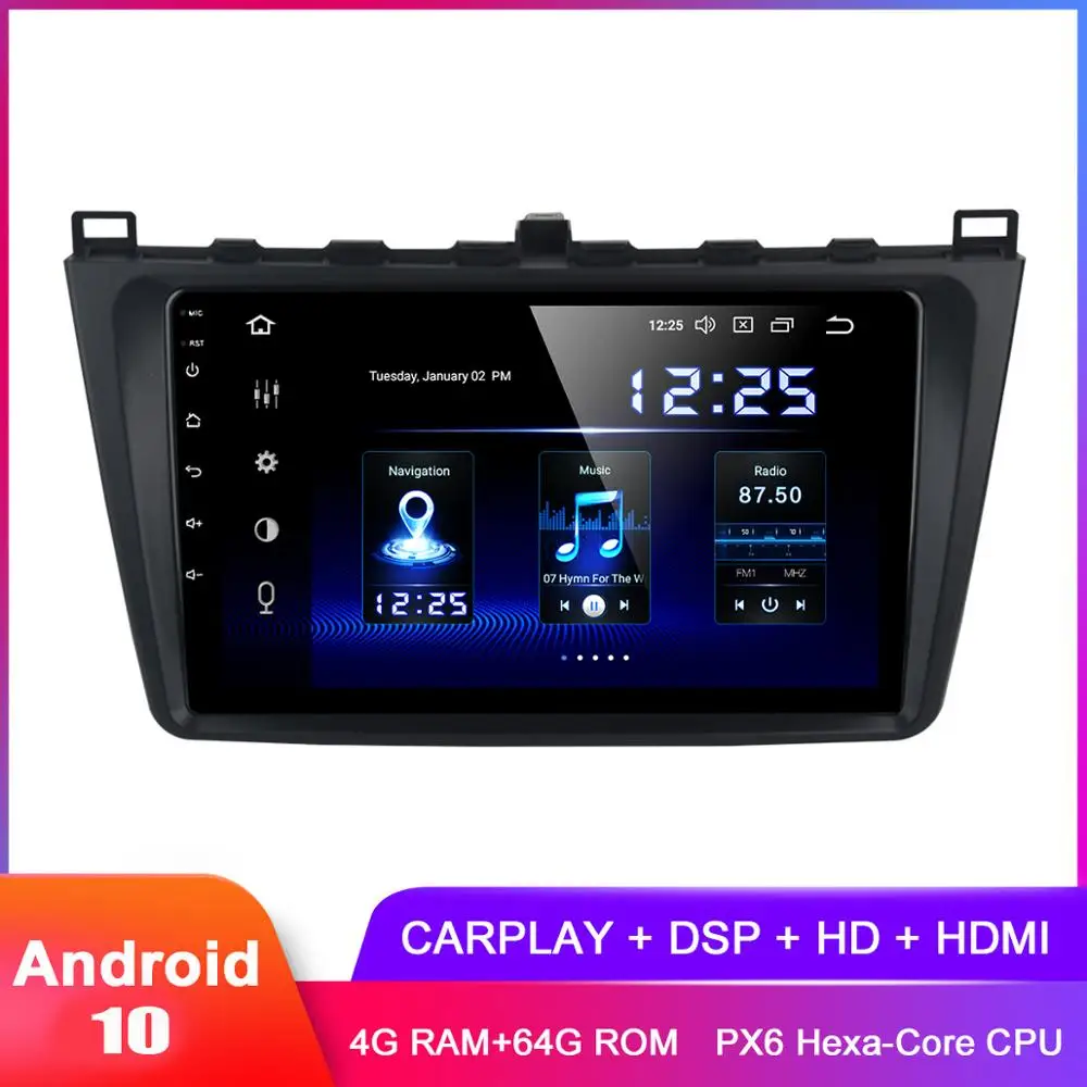 Автомагнитола 9 &quotIPS дисплей Android 10 стерео GPS для Mazda6 2008 2009 2010 2011 автомагнитола Wi Fi