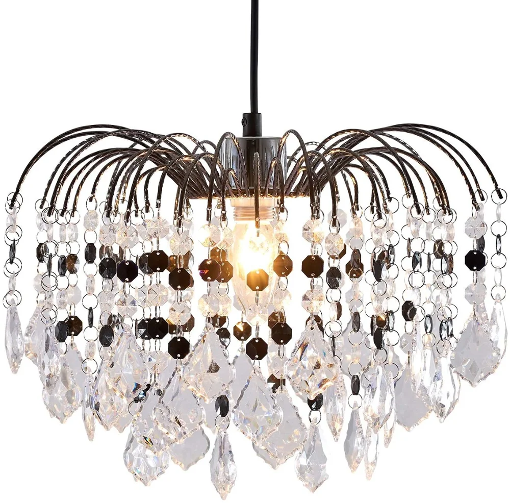 Прозрачный акриловый с украшением в виде кристаллов на разрыв форме капель и