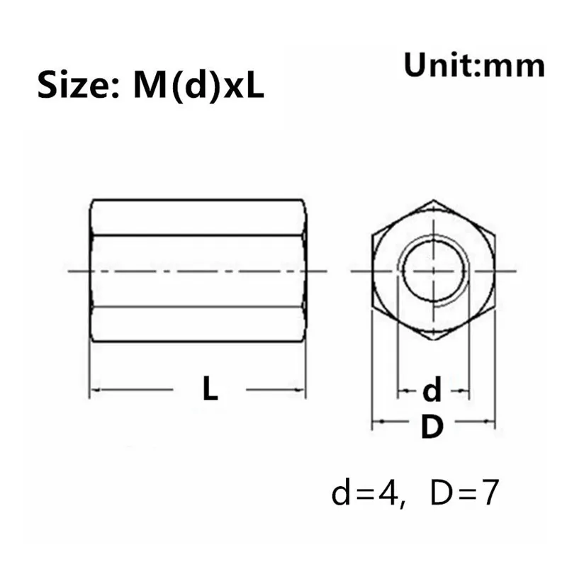 M4 национальный стандарт метрический алюминиевый сплав противостояние столбец