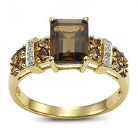 new hot sale fashion jewelry inlaid square ladies ring in various colors whole sale rings for women wedding jewelry