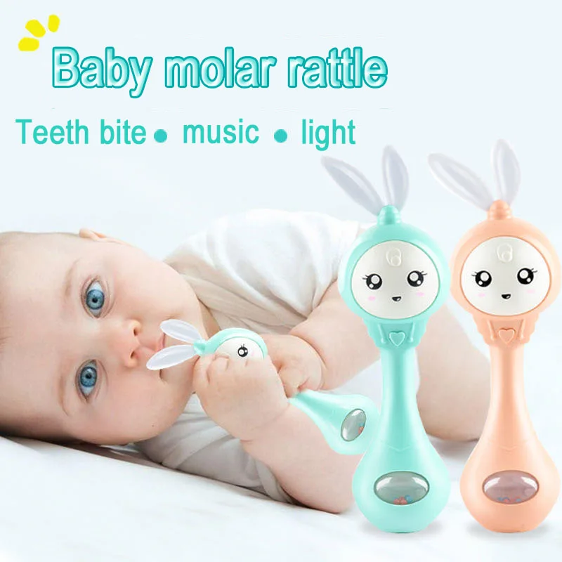 Детская Музыкальная погремушка-прорезыватель для зубов игрушка детей 0-12 лет
