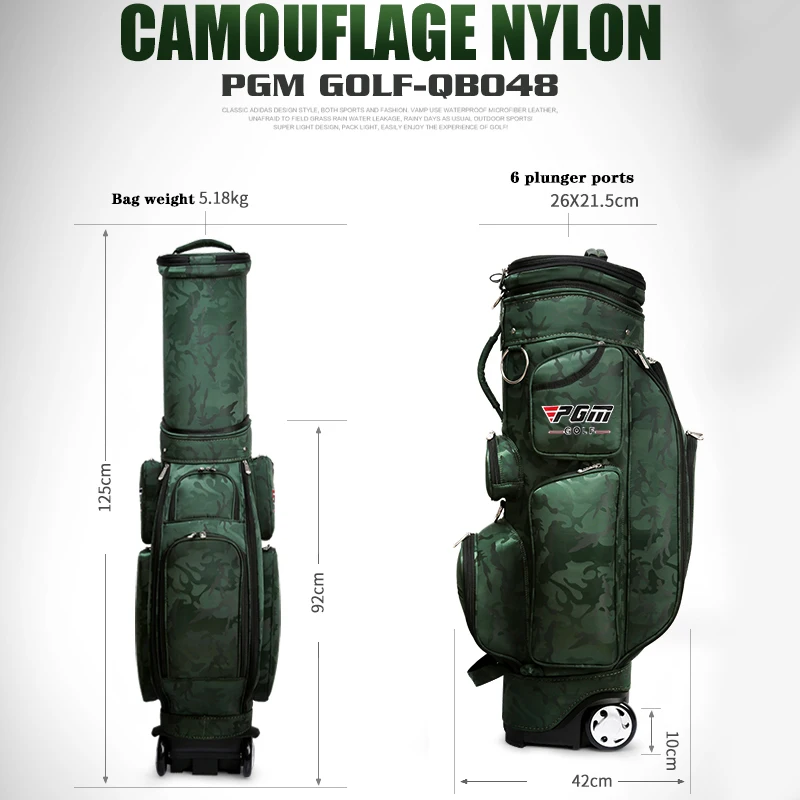 New PGM Golf Telescopic Ball Bag Camouflage Nylon Ball Bag Protection Golf Clubs Multifunctional Aviation Standard Ball Package