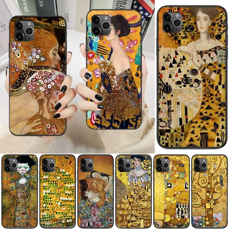 

Art Gustav Klimt Phone Case For Iphone 6 6s 7 8 Plus XR X XS XSmax 11 12 Pro Mini Max