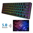 Bluetooth 5,0 Беспроводная механическая клавиатура с RGB-подсветкой, 61 клавиша Gateron PXPA