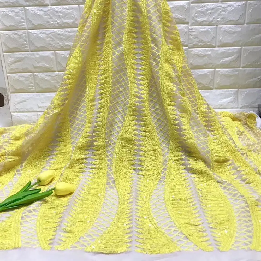 6 видов цветов африканская кружевная ткань с блестками 2019 высокого качества