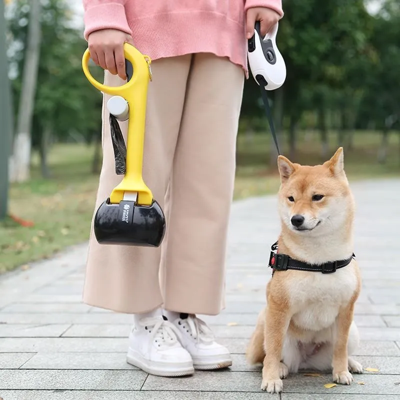 

Pet Dog Poop Bag Dispenser Clean Shovel Dispenser Outdoor Pick up Pet Portable Dog Pooper Scoopers 2 In 1Pet Outdoor Pick Up