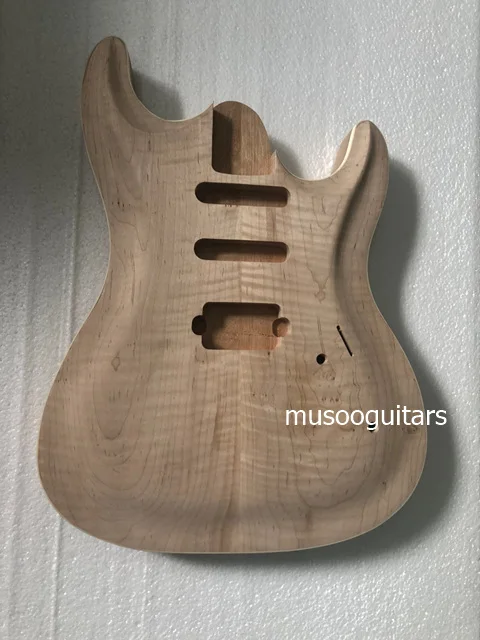 Неотделяемый корпус для электрогитары резной верхний с кленовым верхом