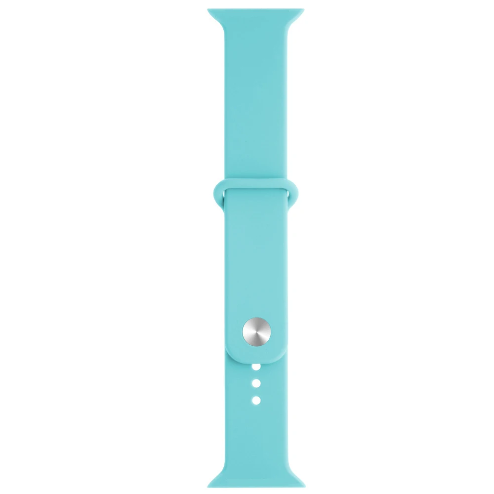 light blue Ремешок для iwatch серии 4 40 мм 44 мм для Apple Watch серии 4 3 38 мм 42 мм мягкий силиконовый дышащий сменный спортивный ремешок - Цвет: light blue