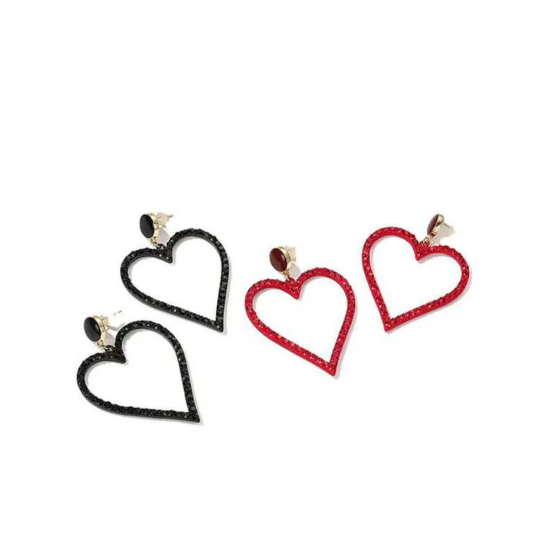 1 пара 2019 Мода для девочек модное большое полое сердце большие серьги женщин