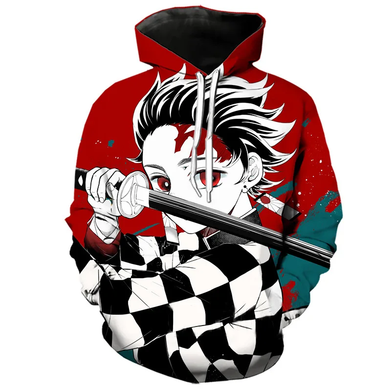 

3D Printed Adult Sweatshirt Tops Oversized Anime Demon Slayer: Kimetsu No Yaiba Cosplay Costume Casual Novelty Jumper Pullovers