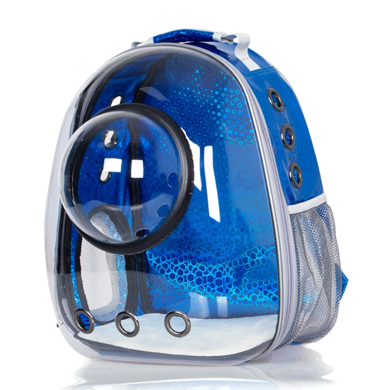 Laser D Blue Black C Космонавт Открытый Портативный переносная прозрачная дорожная сумка для домашних животных дышащая космическая капсула переноска кошка рюкзак для маленьких кошек собак - Цвет: Laser D Blue Black C