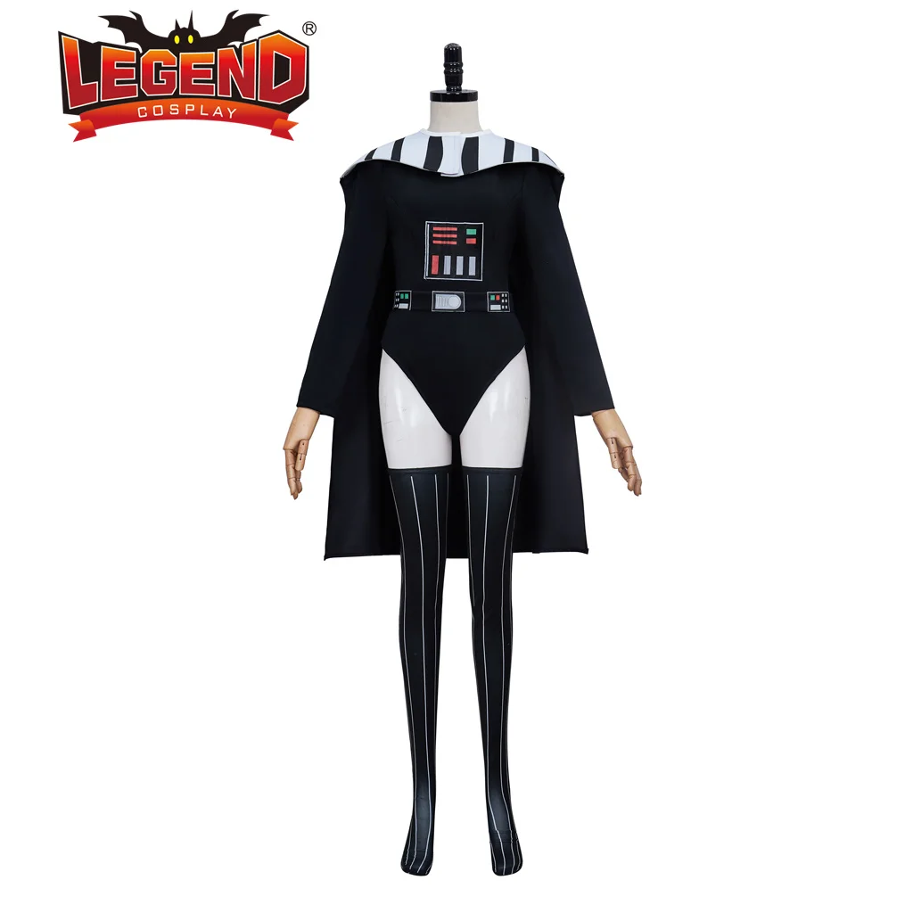 

Костюм Дарта Вейдера для косплея из фильма, комбинезон на Хэллоуин, Рождественский костюм, унисекс-боди с накидкой зентай, костюм для женщин...