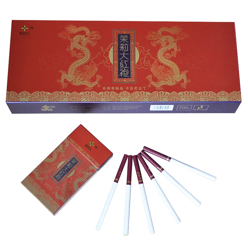 Чай дым аутентичный цветок жасмина с WuYi Рок чай Dahongpao сигарета табак вкус Мужской