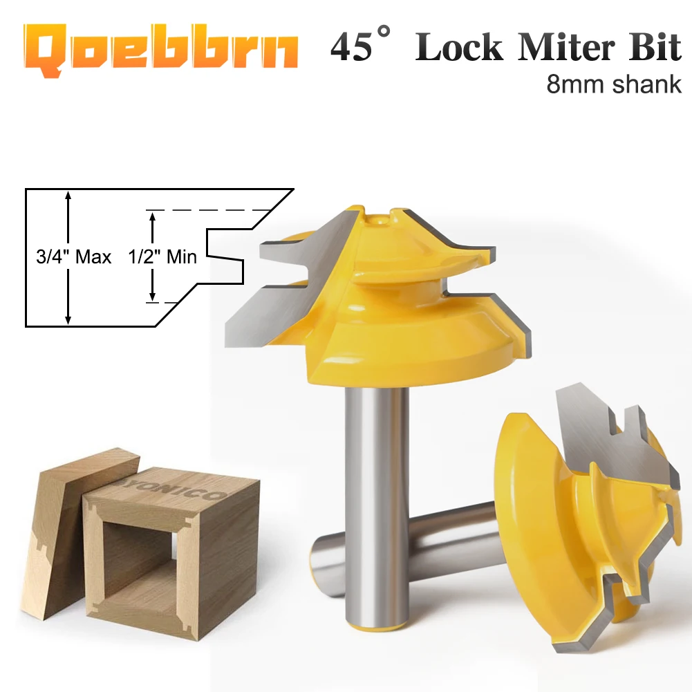 2 шт. фреза с затвором под углом 45 градусов хвостовик 8 мм | Инструменты