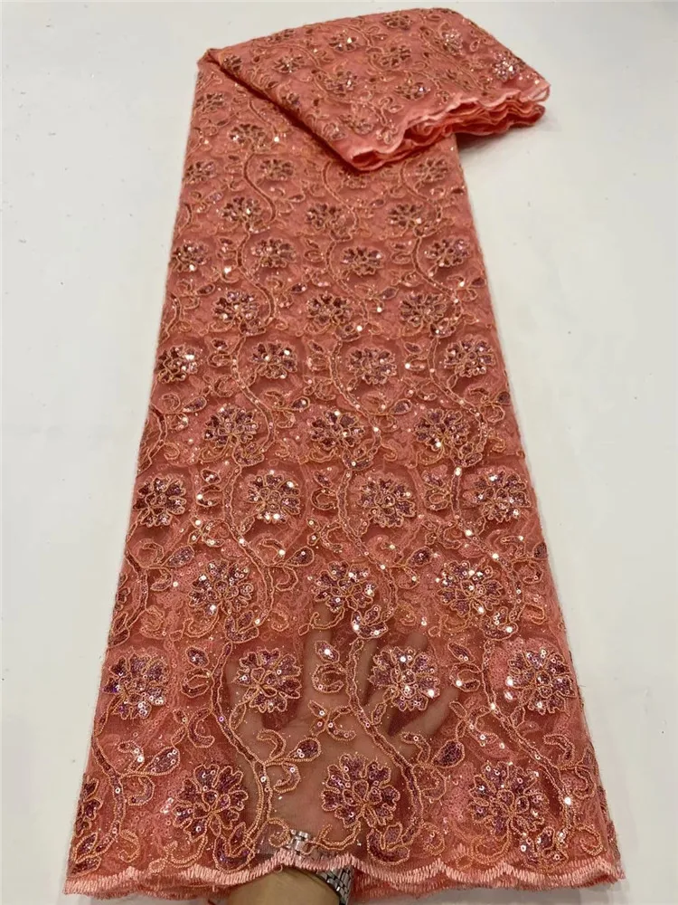 

Африканская кружевная ткань из органзы с блестками нигерийская Гана случайное шитье высокое качество FD466