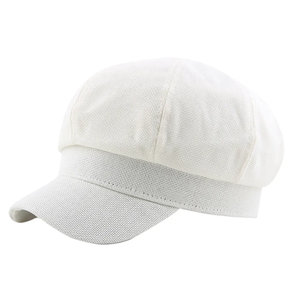 Винтажные береты однотонная шапка уличная пиковая плоская кепка зимняя Кепка