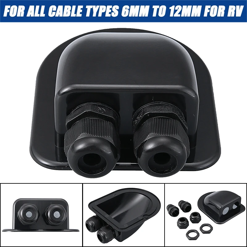 

Солнечная панель с двойным проводом Сальниковая Коробка, кабель Сальниковая Коробка для входа в крышу, для автодомов, автофургонов, яхт, автомобильные аксессуары