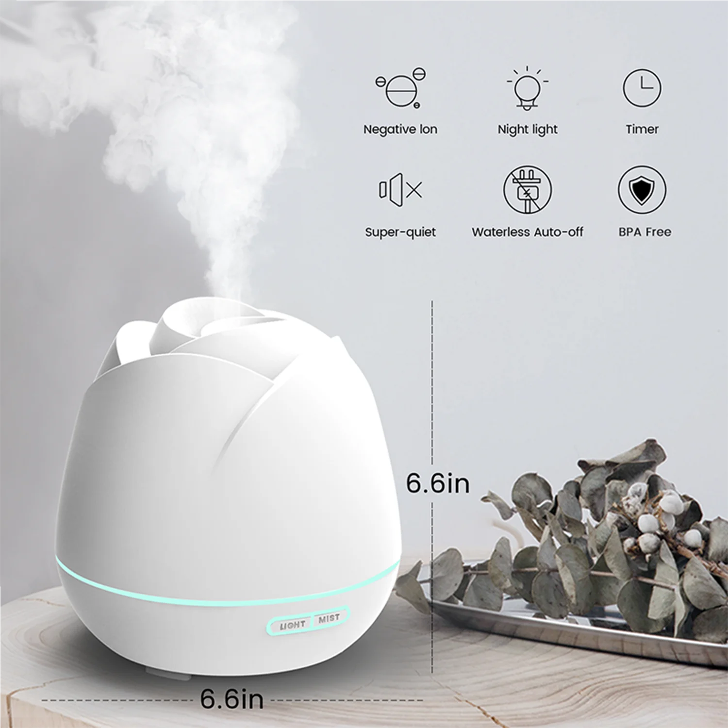 400 мл ультразвуковой белый черный розовый увлажнитель воздуха Арома эфирное