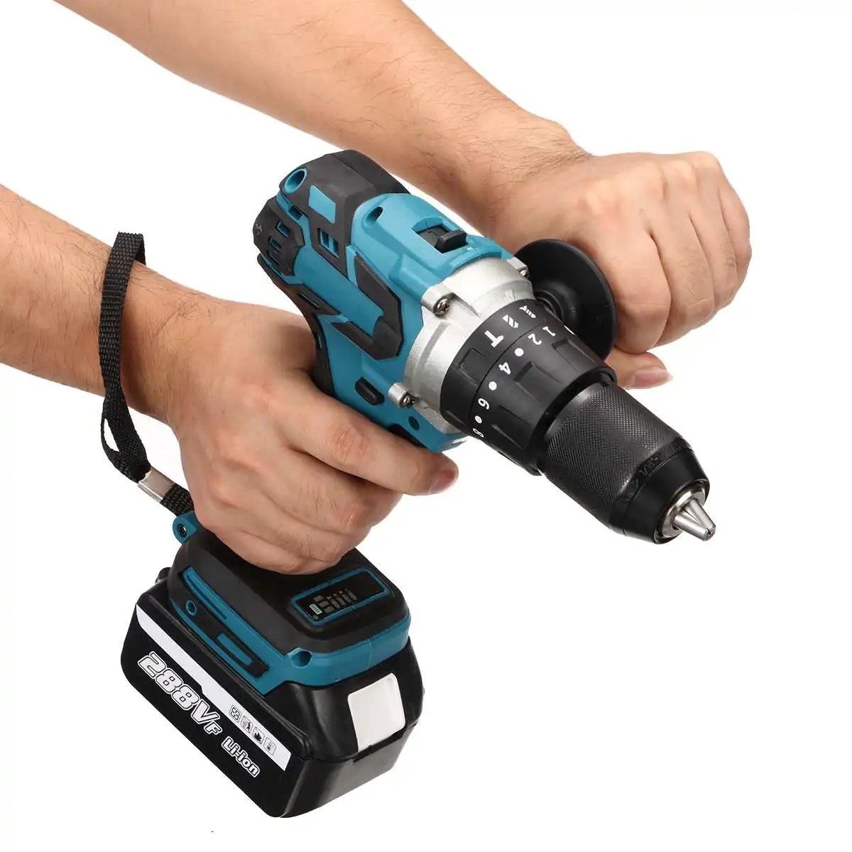 Аккумуляторная ударная дрель 288VF бесщеточная Ударная 19800 мАч 13 мм для