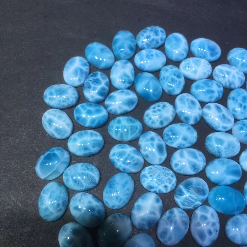 Натуральный Синий Ларимар свободный драгоценный камень овальной формы 12*16 мм в