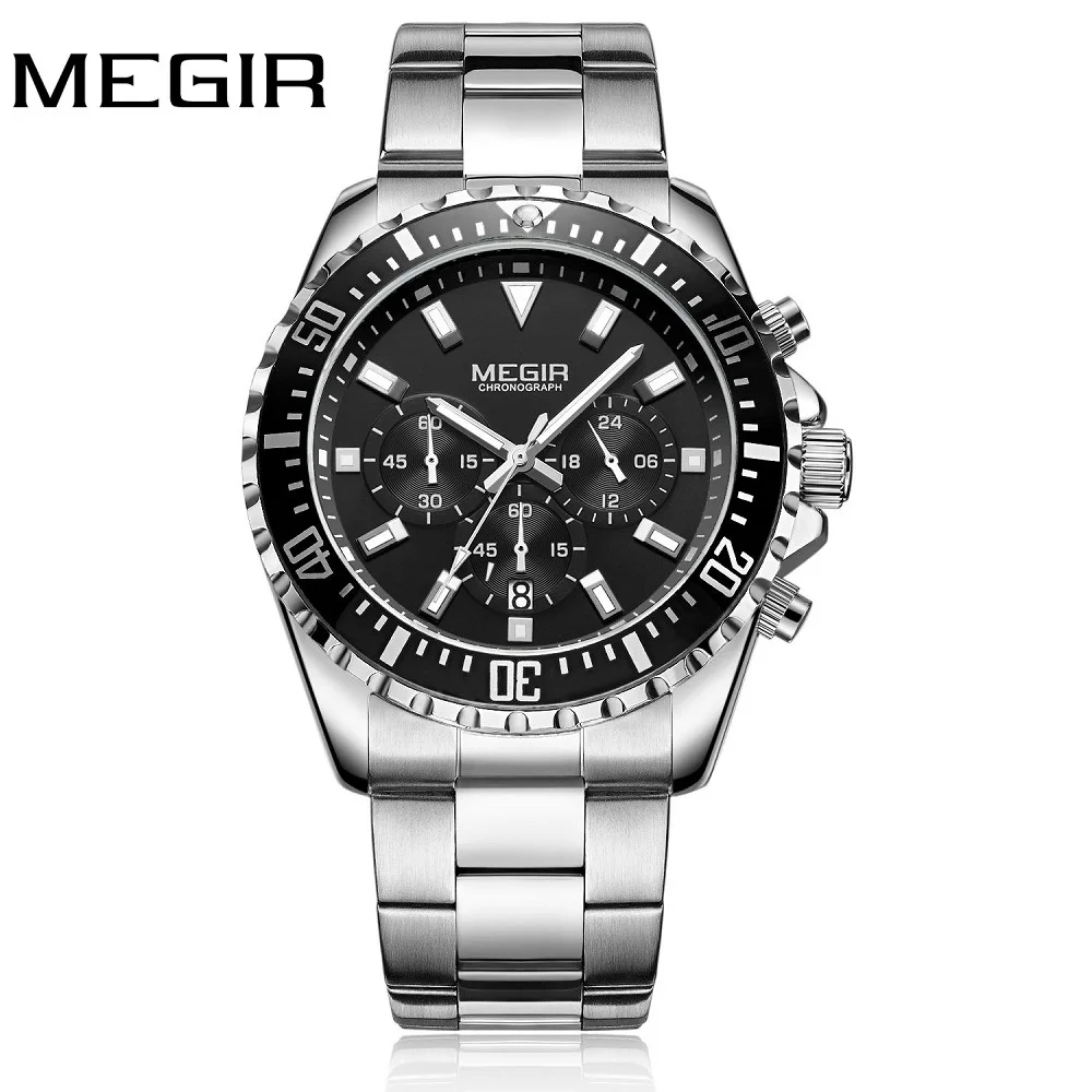 Часы наручные MEGIR Мужские кварцевые роскошные брендовые армейские в стиле