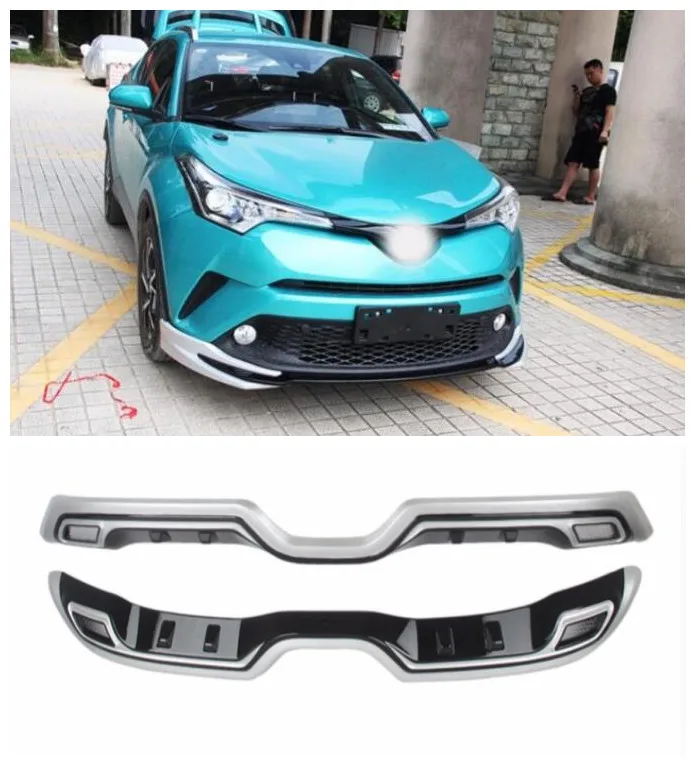 

High quality ABS Paint Car Bumper Front Lip Protector Fits For Toyota CHR C-HR 2018 2019