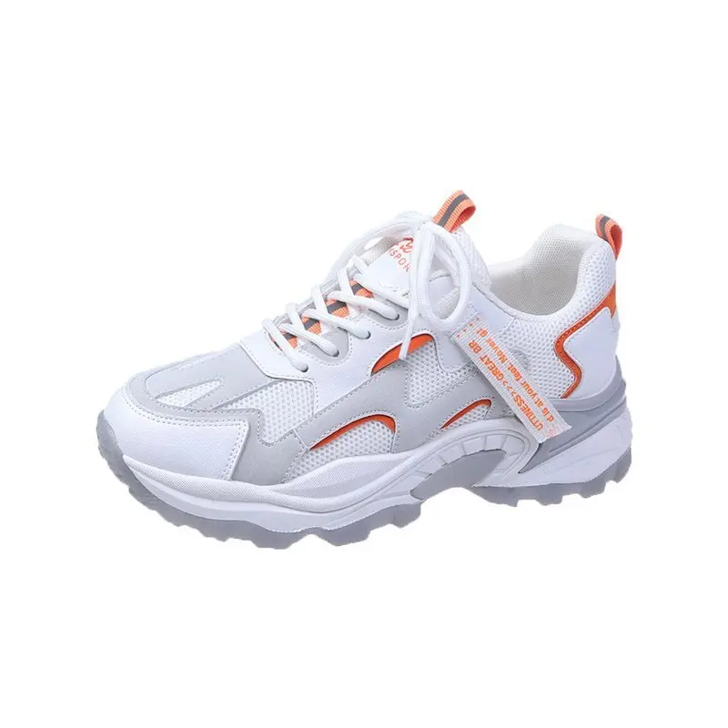 

LLOGAI New Sprinhg Autumn Women Shoes White Shoes Fashion Wild Platform Footwear Breathable Mesh Casual Vulcanize Shoes Sneakers