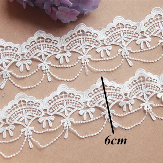 Вышитые кружева из полиэстера 5 ярдов | Дом и сад