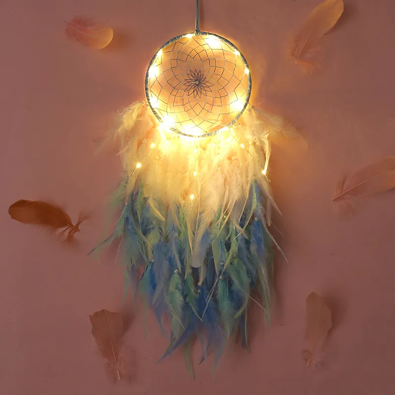 

Blue LED Lights Feather Led Light Cute Fantastic for Girl Wedding Fashion Party Home Weave Wall Decoration Indoor Decors Luces
