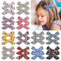 ruoshui 2pcsset kids printed floral hairpins set girls hair bows hair clips women hair accessories baby girl barrettes hairgrip