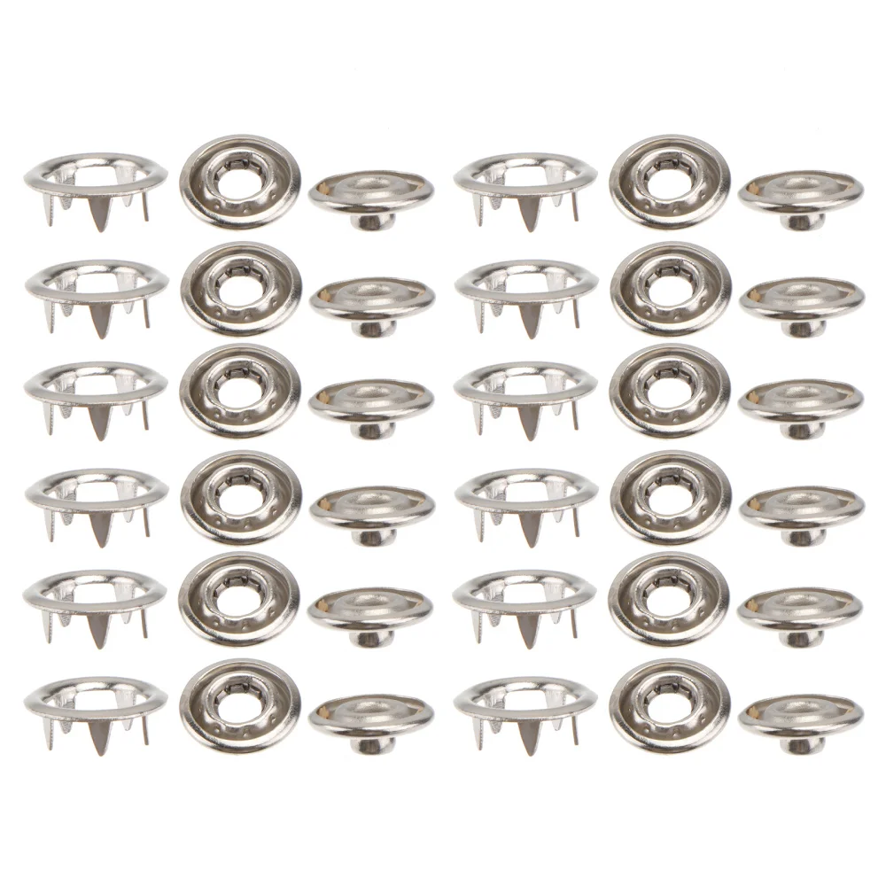 

100pcs Prong Buttons Hollow Five Claw Buckles Press Studs Buckles Prong Snap Buttons Fasteners(7.5mm)