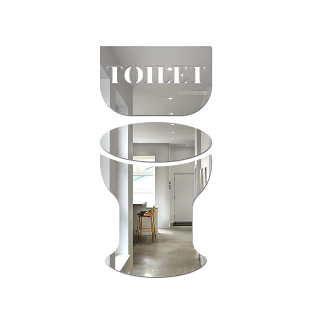 Креативные наклейки на унитаз и ванную комнату 3D зеркальные настенные сделай сам