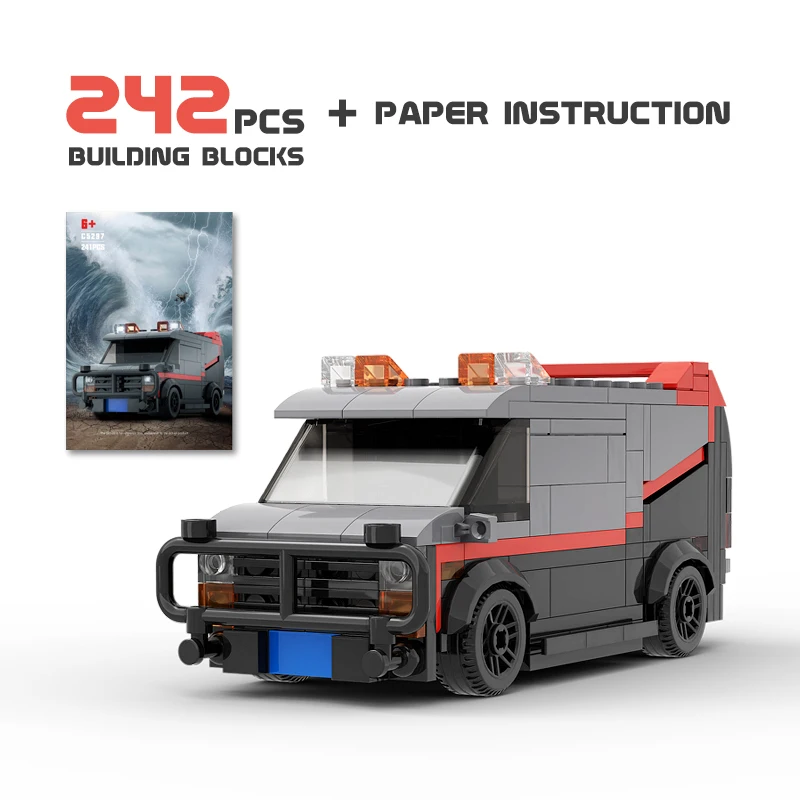 Модель автомобиля A Team GMC Vandura Van строительные блоки игрушечные MOC сделай сам