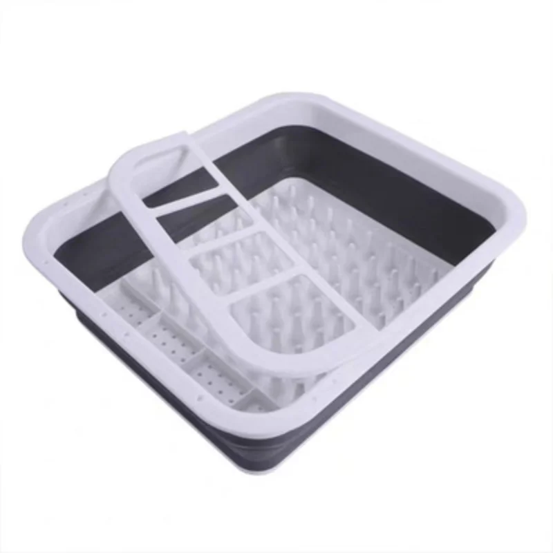 

Multifunctional Telescopic Sink Folding Vegetable Basket Kitchen Dish Drain Storage Rack Antiskid Sundry Storage Rack
