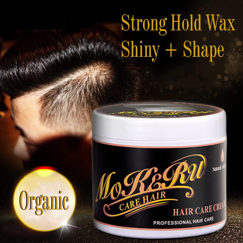 

100g Mokeru Extra Strong Hold Wax Easy Clean Shiny Shape Organic Hair Pomade Water Based Hair Gel Men Styling Waxing For Hair