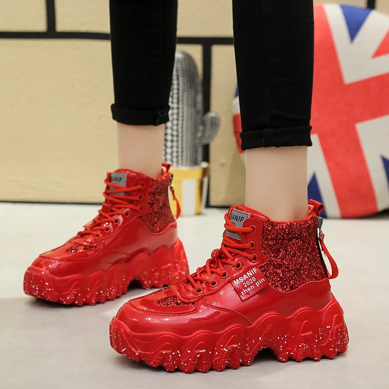 Размеры 35 40 Новинка 2020 года цвет черный красный женская обувь на плоской подошве