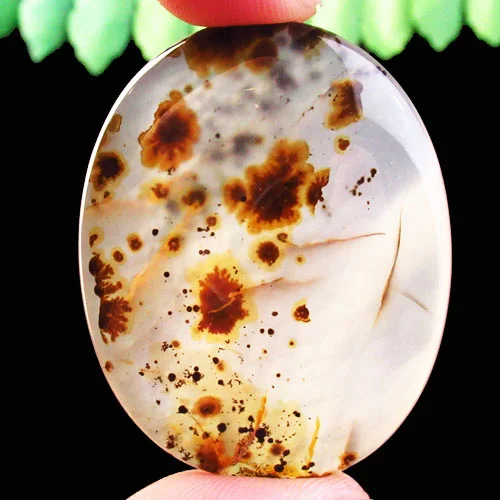 

С изображением природных пейзажей Древовидный агат Овальный Cab кабошон 43x35x8 мм SK60006